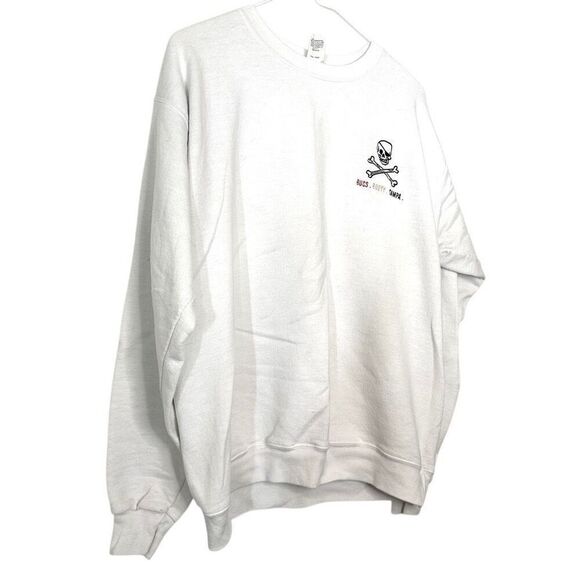 Bucs Booty Tampa Acre8 Apparel Skull Graphic Crew Neck Fleece Pullover Sweatshir - Picture 2 of 5